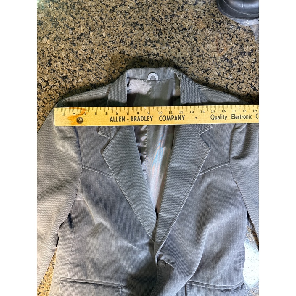 Pioneer Wear Vintage Gray Corduroy Western Blazer Sport Coat Mens 38 Regular - Picture 2 of 6